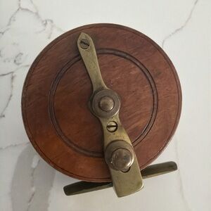 Vintage Wooden Box with Brass Accents